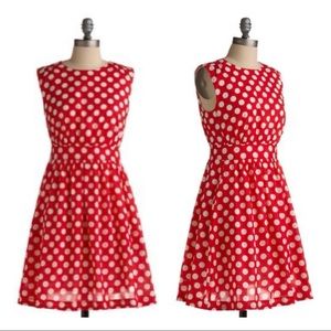 ModCloth Emily & Fin Too Much Fun Polka Dot Dress